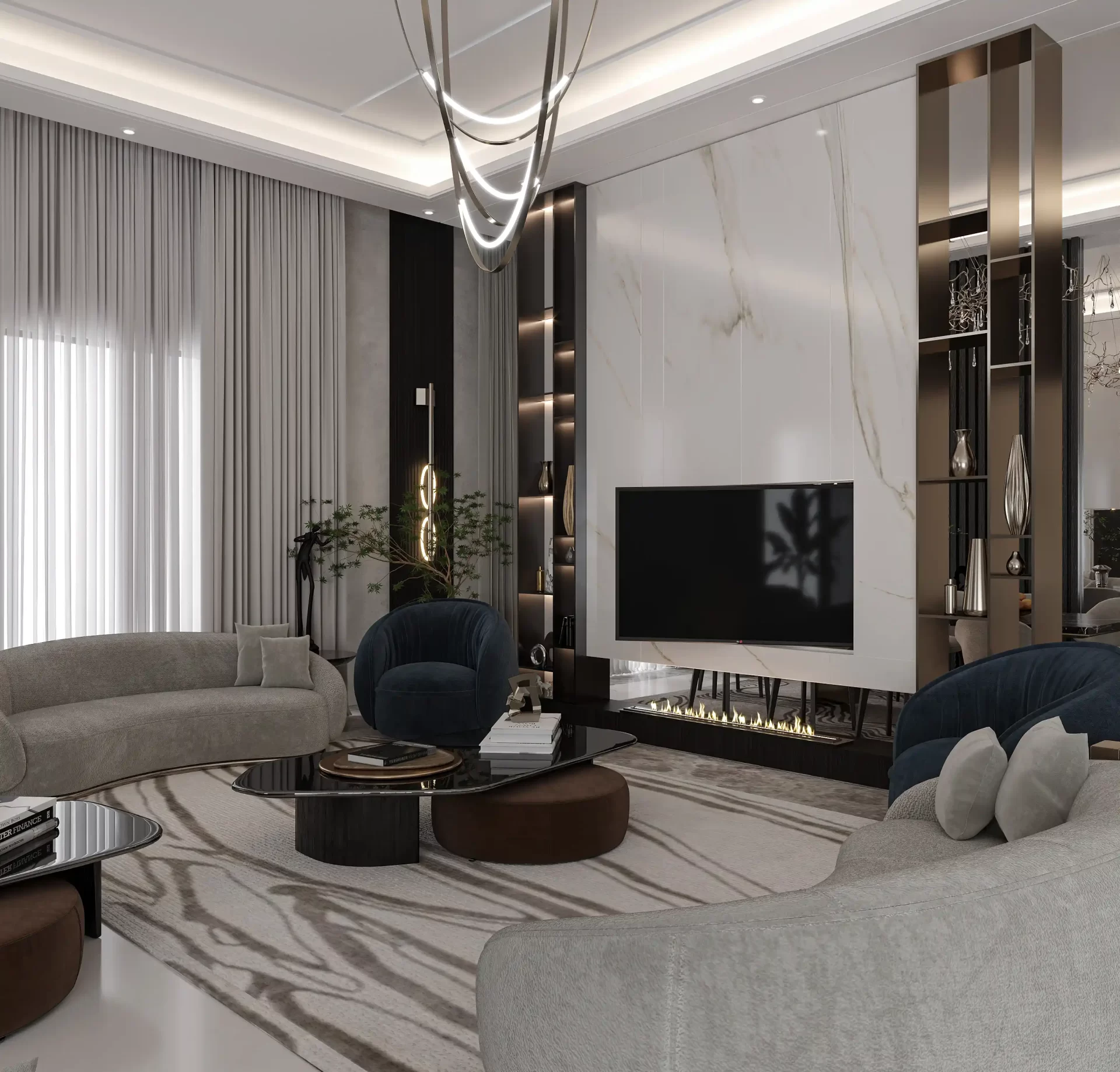 ورق جدران فخم للمجالس في الرياض